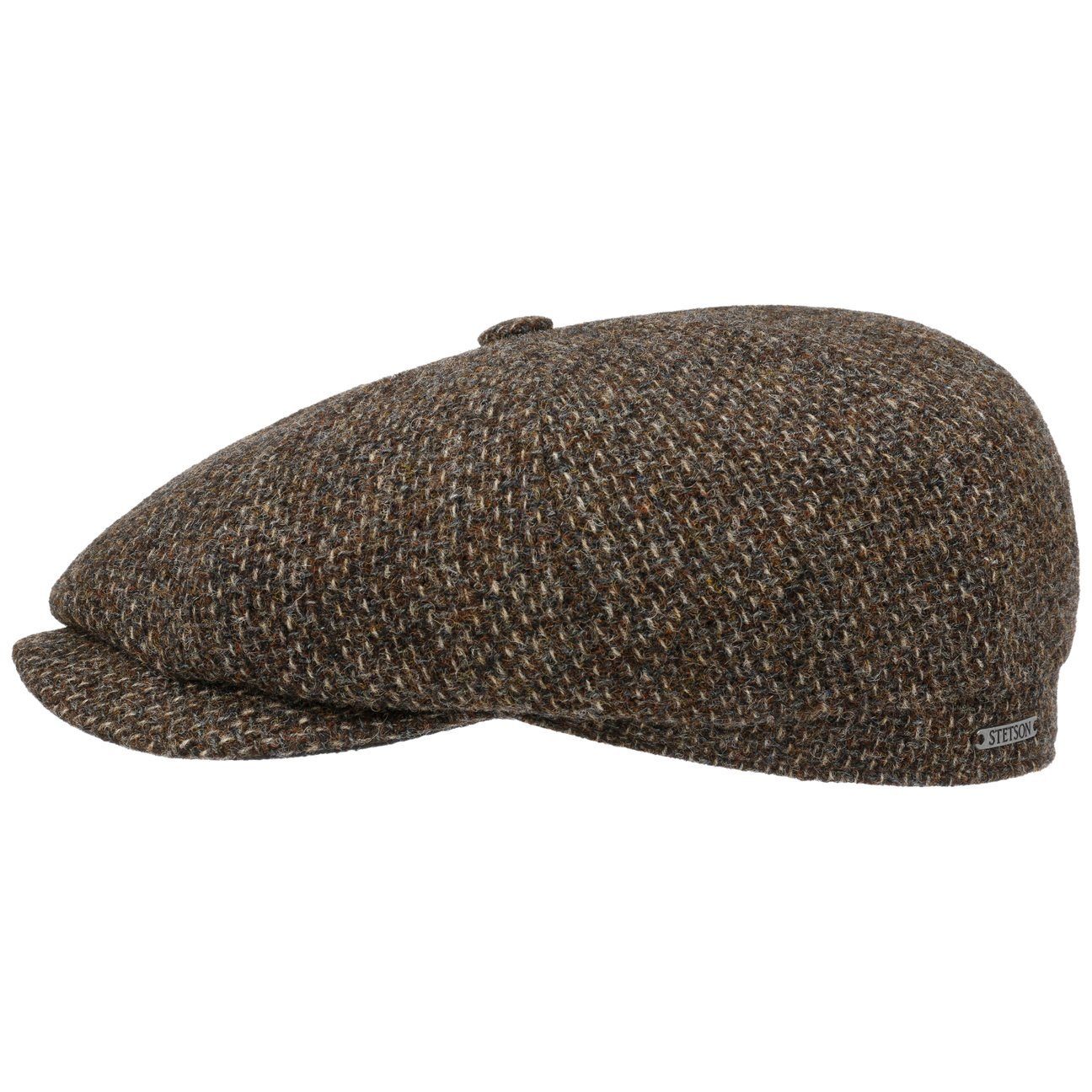 (1-St) Stetson braun Schirm mit Flat Cap Schirmmütze