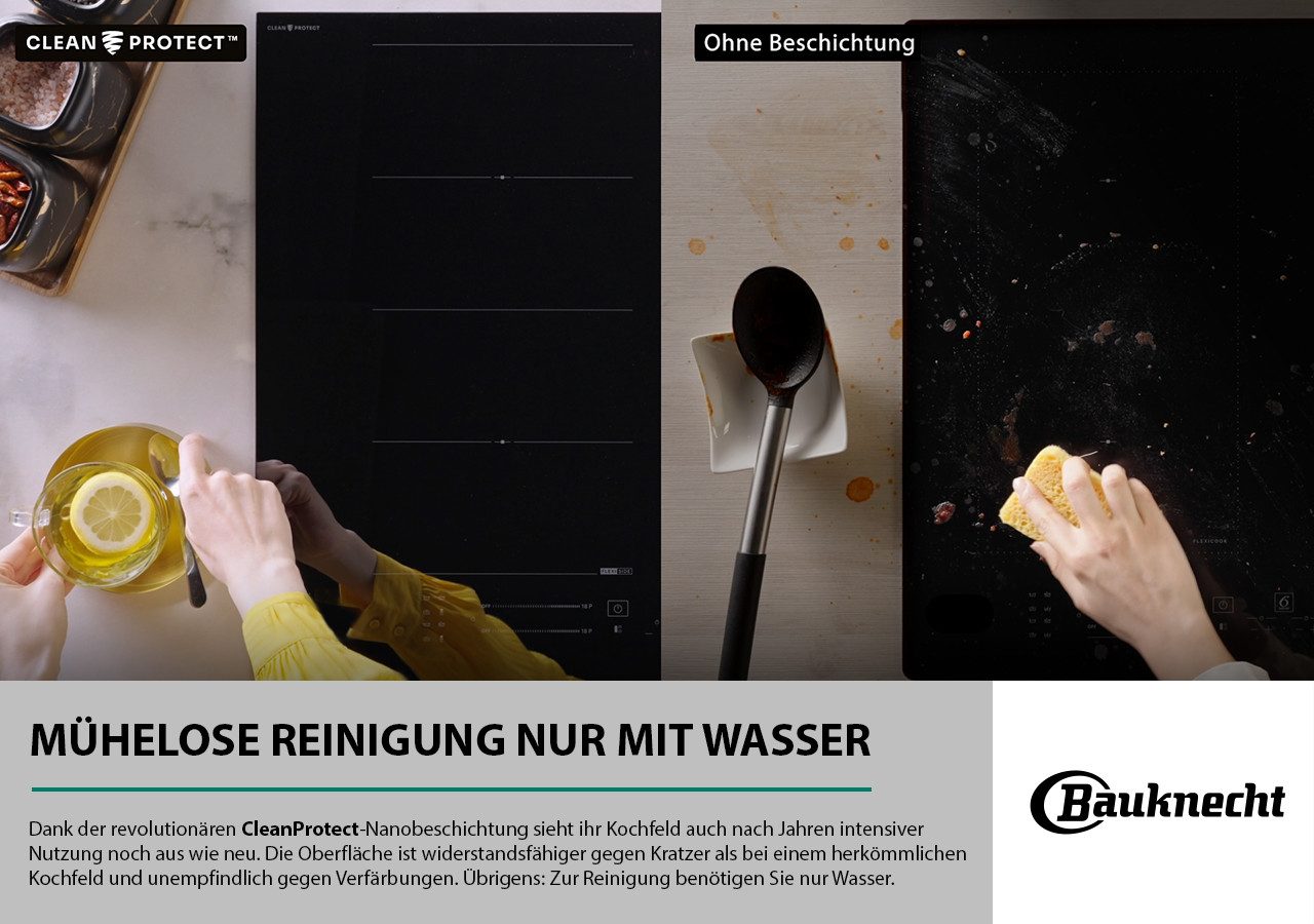 BAUKNECHT Induktions-Kochfeld BS 3560B CPNE, CleanProtect – erleichterte Reinigung – Bild 4 von 5