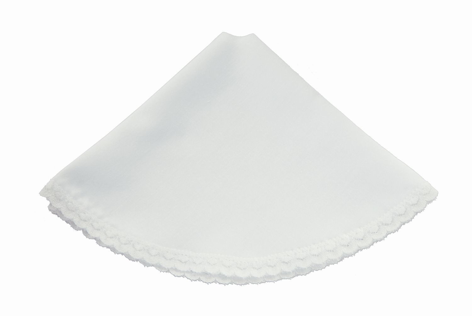 INNA-Glas Stumpenkerze Tuch ADELINDA aus Baumwolle, für Kerzen, weiß, 34cm