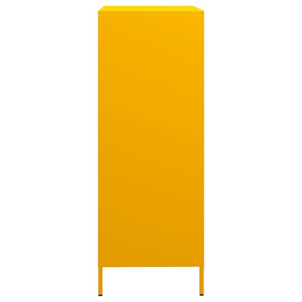 vidaXL Highboard Highboard Senfgelb 68x39x103,5 cm Stahl (1 St)