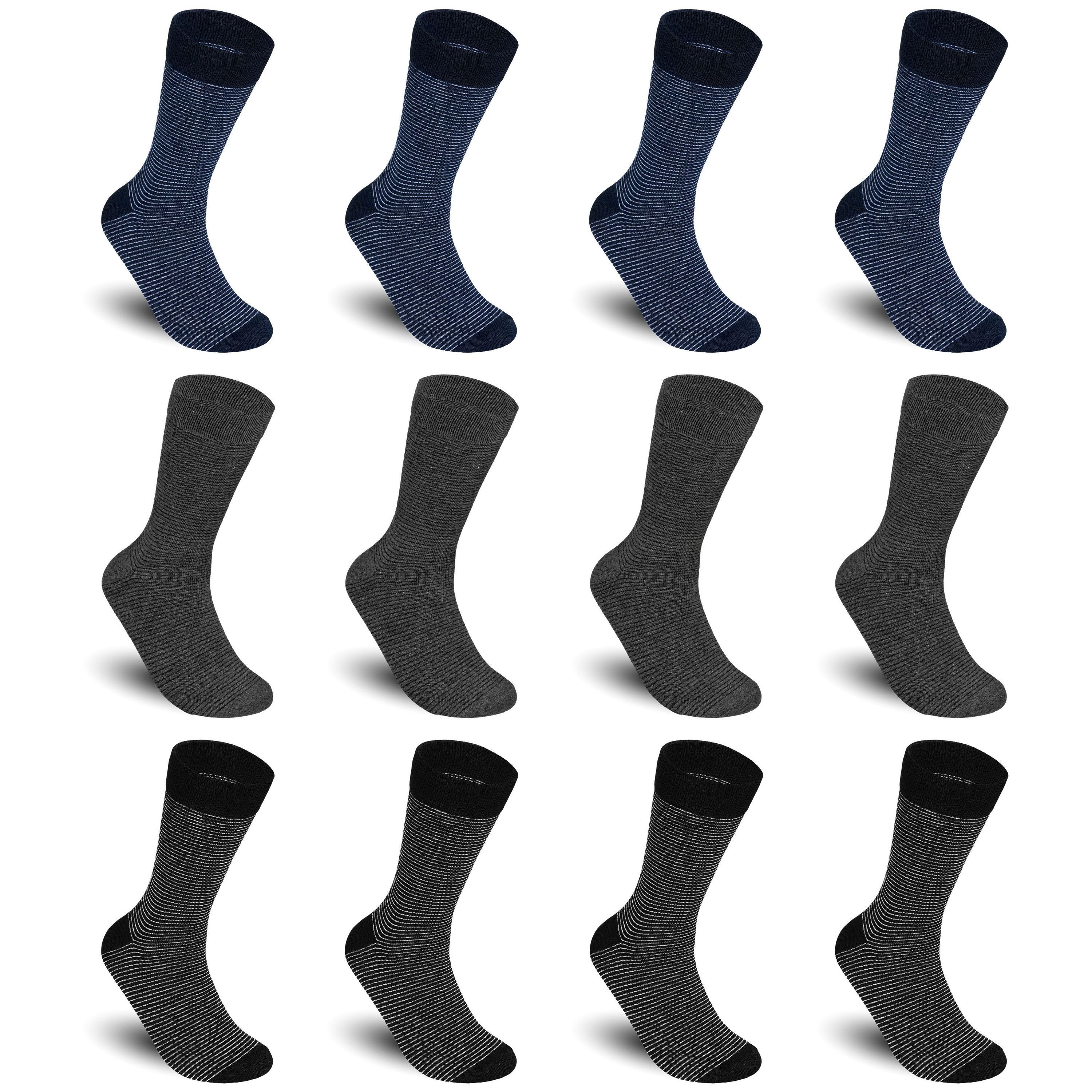 Businesssocken 6 oder 12 Paar Herren Business Socken Baumwolle Strümpfe Herrensocken