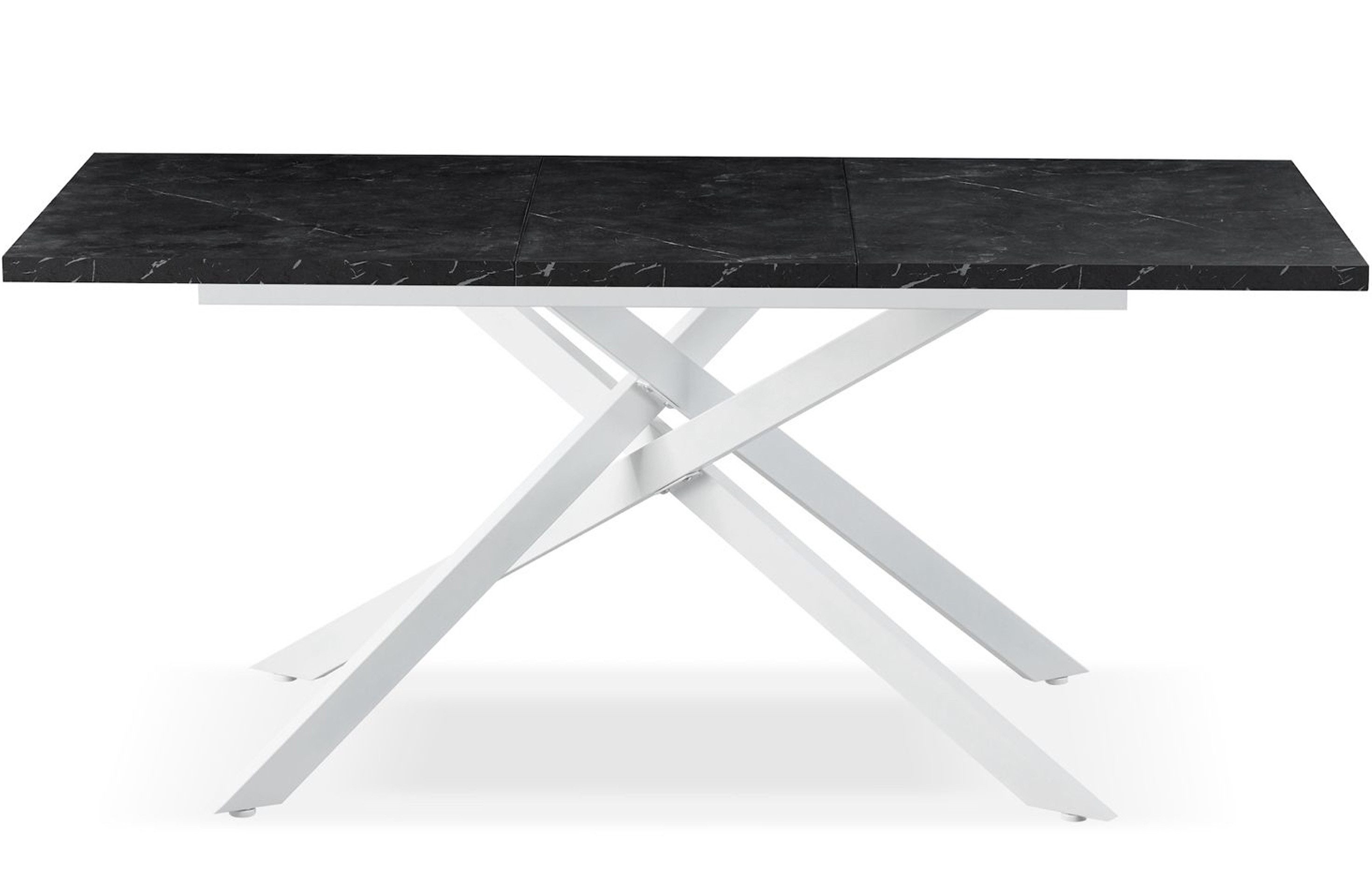 B&D home Esstisch LARS, Metallgestell schwarz oder weiß, ausziehbar 120-160 günstig online kaufen