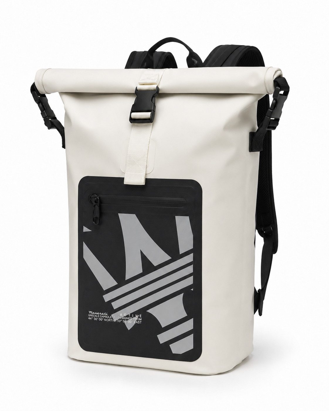 MASERATI Sportrucksack Grecale Active Capsule Rolltop-Rucksack TPU wasserdicht 25–30 L, UV-Schutz, Wassersport