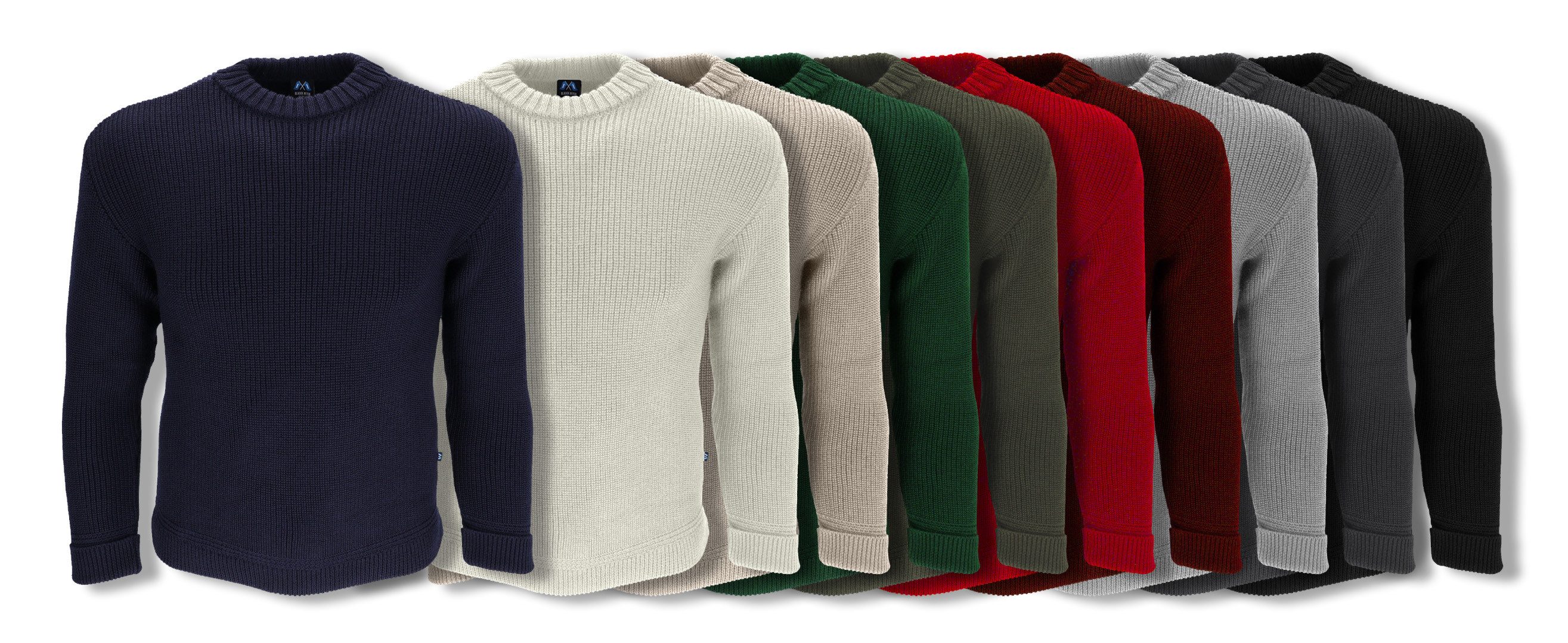 Blauer Peter Rundhalspullover aus Merino mit günstig online kaufen