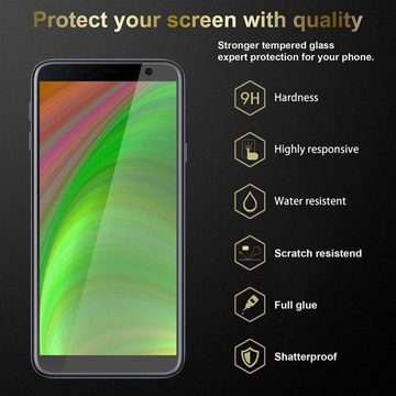 Cadorabo Schutzfolie Samsung Galaxy J4 PLUS, (1-St), Schutzglas Panzer Folie (Tempered) Display-Schutzfolie mit 3D Touch