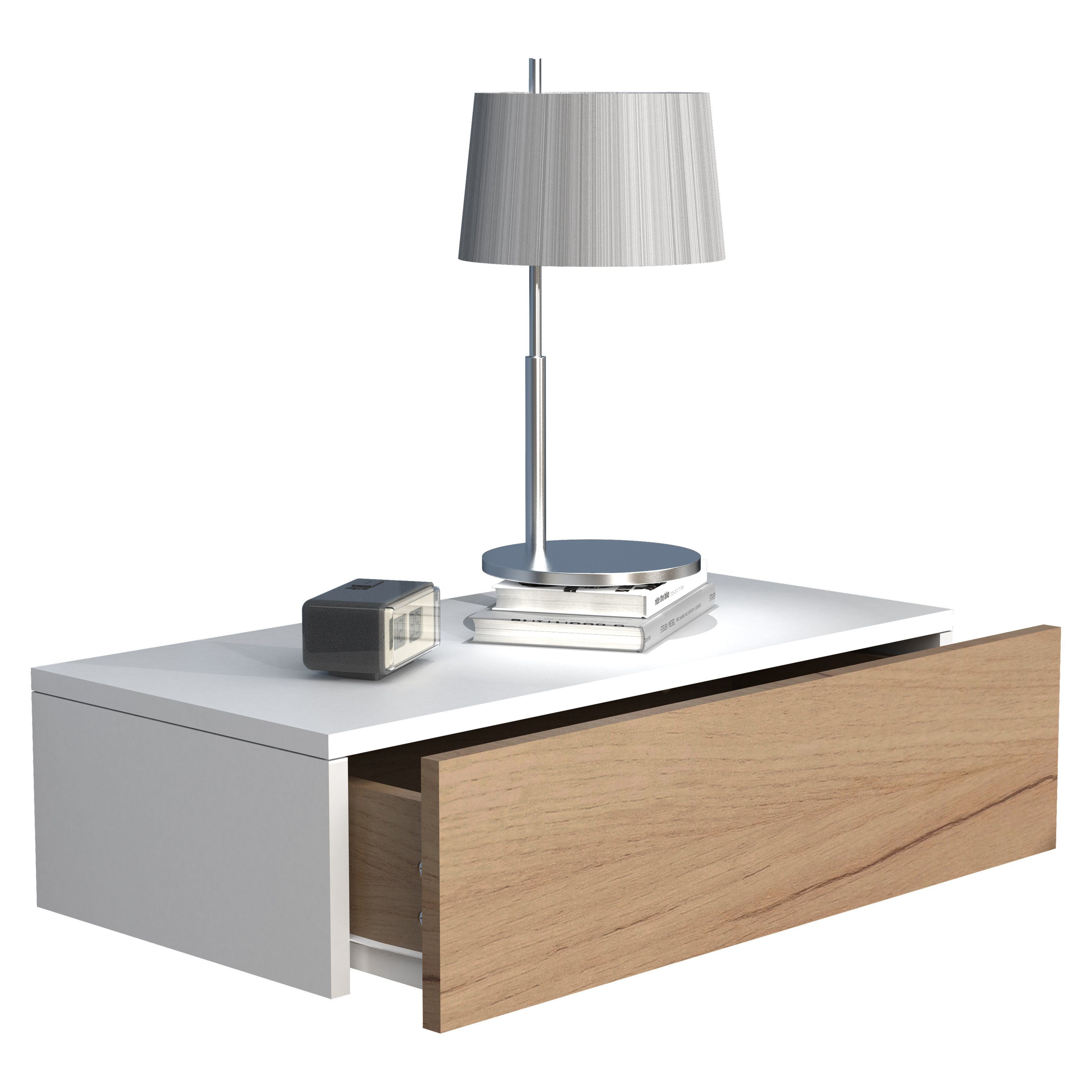 VCM Nachttisch Holz Wandschublade Wand Hänge günstig online kaufen