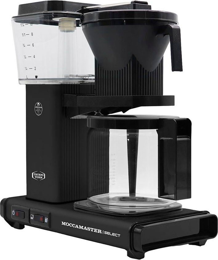 Moccamaster Filterkaffeemaschine KBG Select matt black, 1,25l Kaffeekanne, Papierfilter  1x4