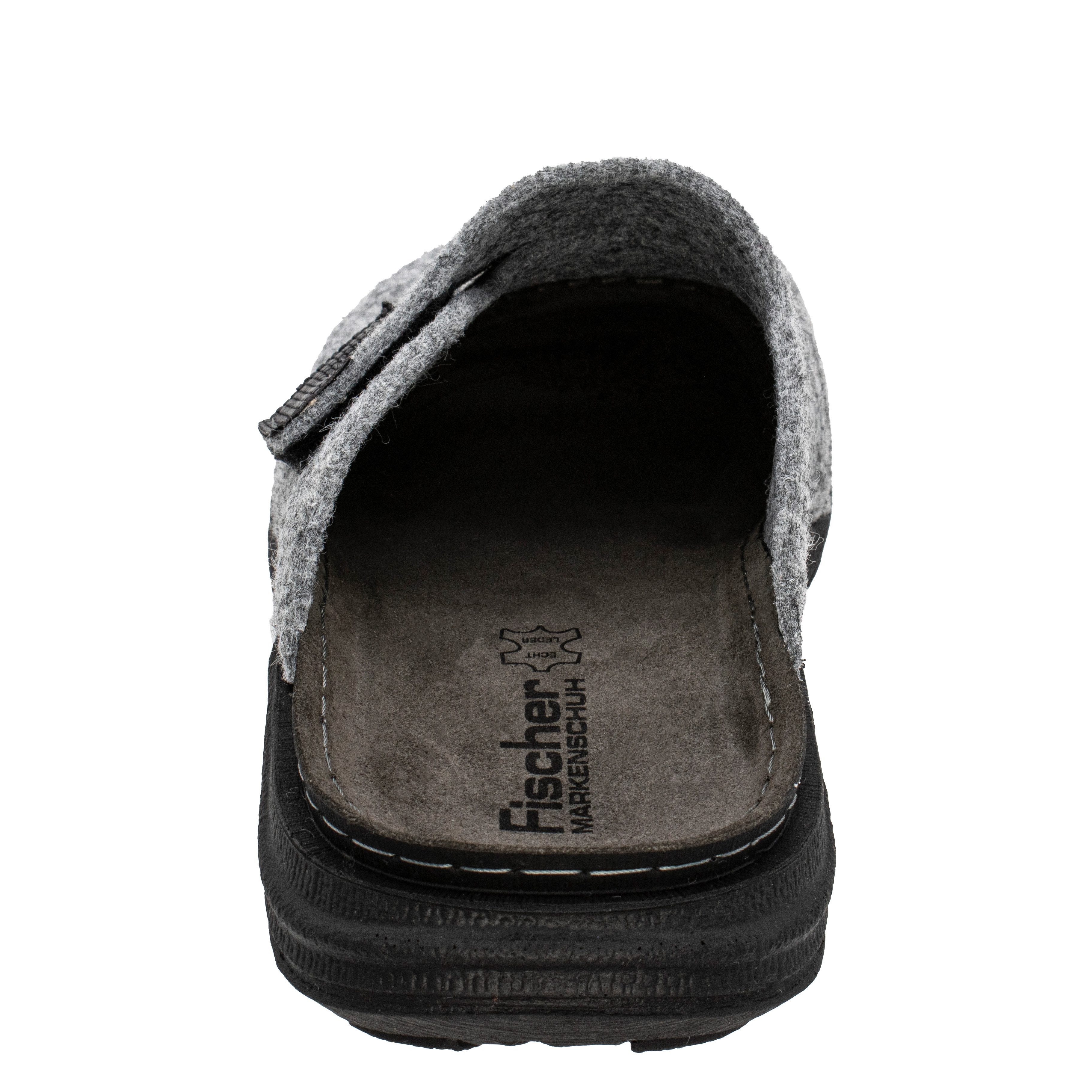 Fischer-Markenschuh Axel Pantoffel aus recyceltem PET Filz, leicht gepolstertes Lederfußbett – Bild 5 von 5