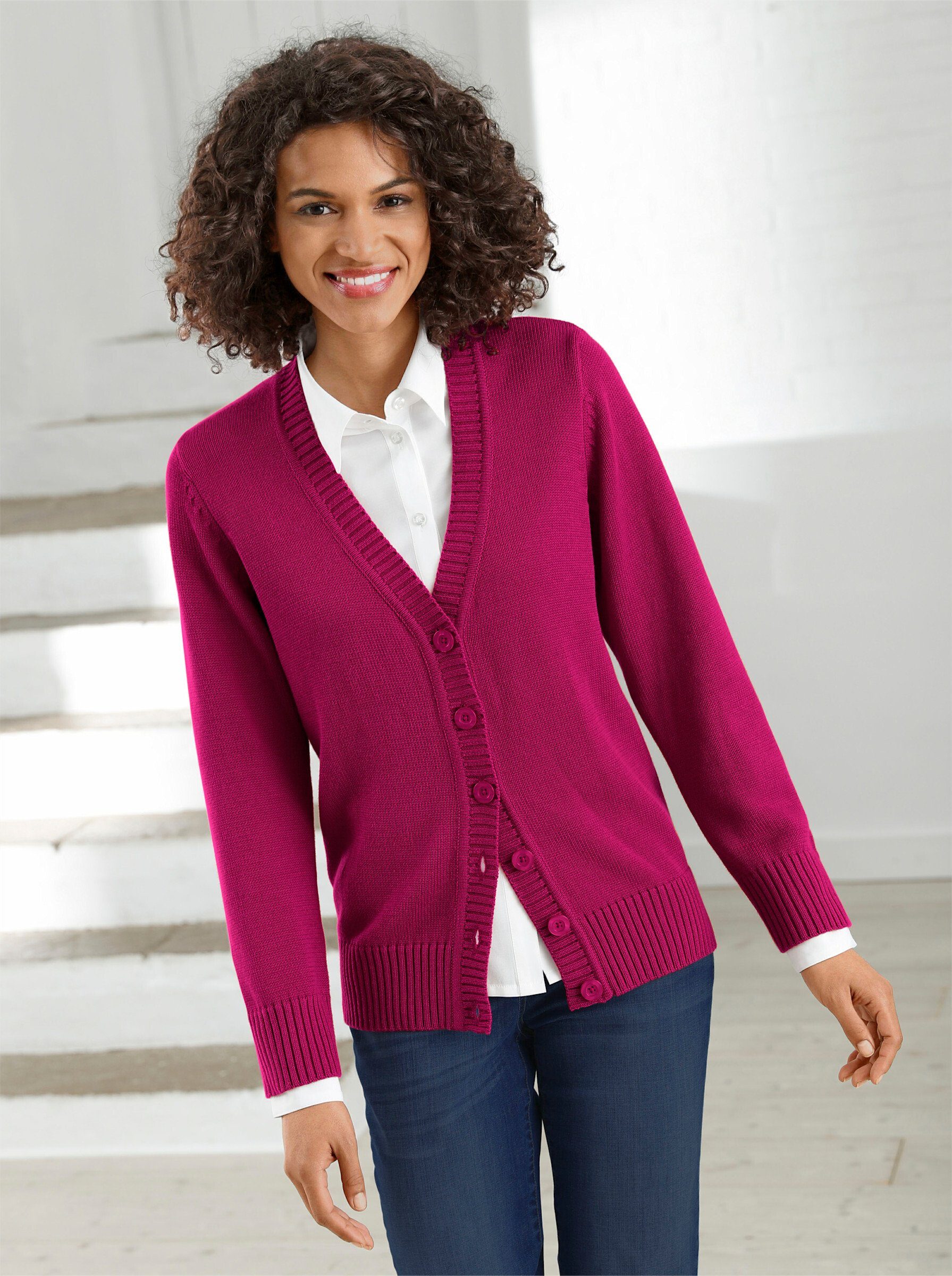 Strickjacke WEIDEN WITT fuchsia