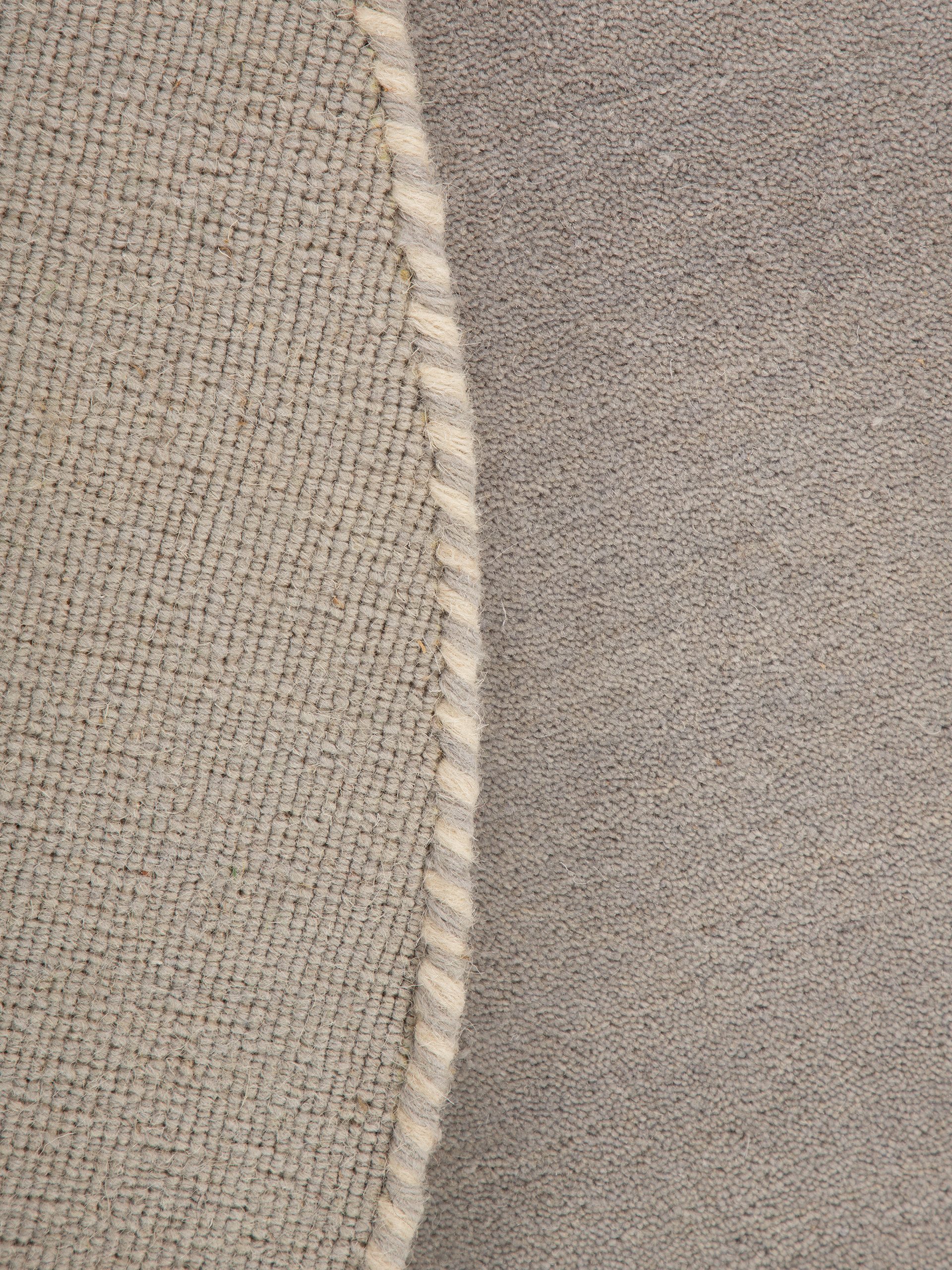 carpetfine Wollteppich Gabbeh Lola Uni, rund, Höhe: 14 mm, mit natürlichem Pflanzenmaterial von Hand gewebt, auch in Rund – Bild 5 von 5