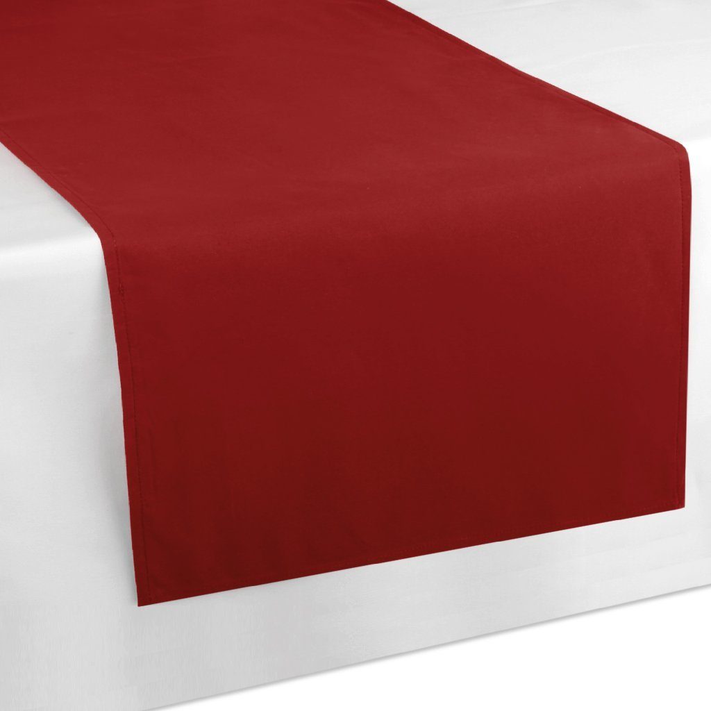 Bestlivings Tischläufer Ellen 140x40cm (1-tlg), Tischdecke Tischdeko Platzmatte Platzset Microfaser, pflegeleicht und dekorativ, viele versch. Designs Rot