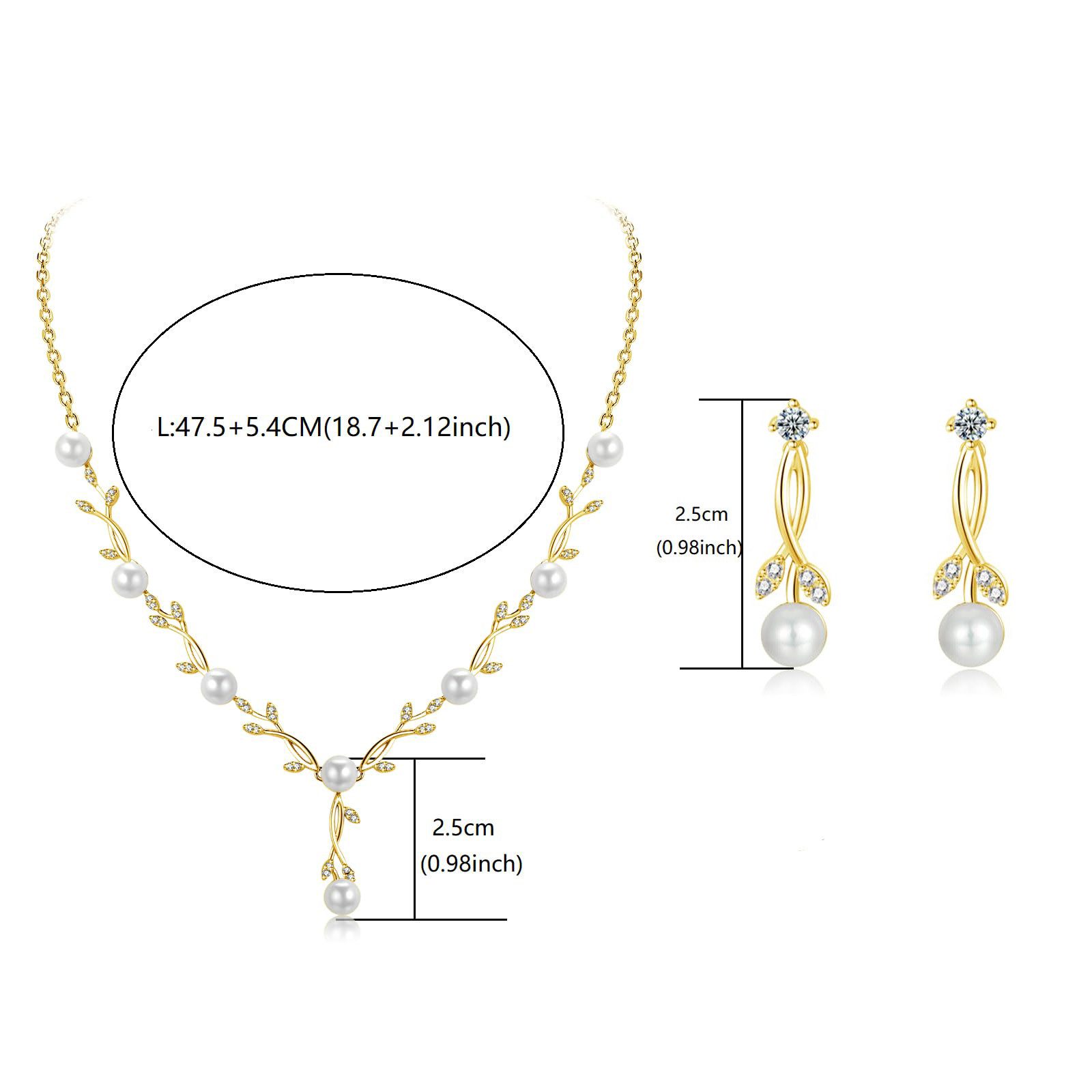 Coonoor Schmuckset Brauthochzeits-Schmuckset, Damen Anhänger Halskette günstig online kaufen