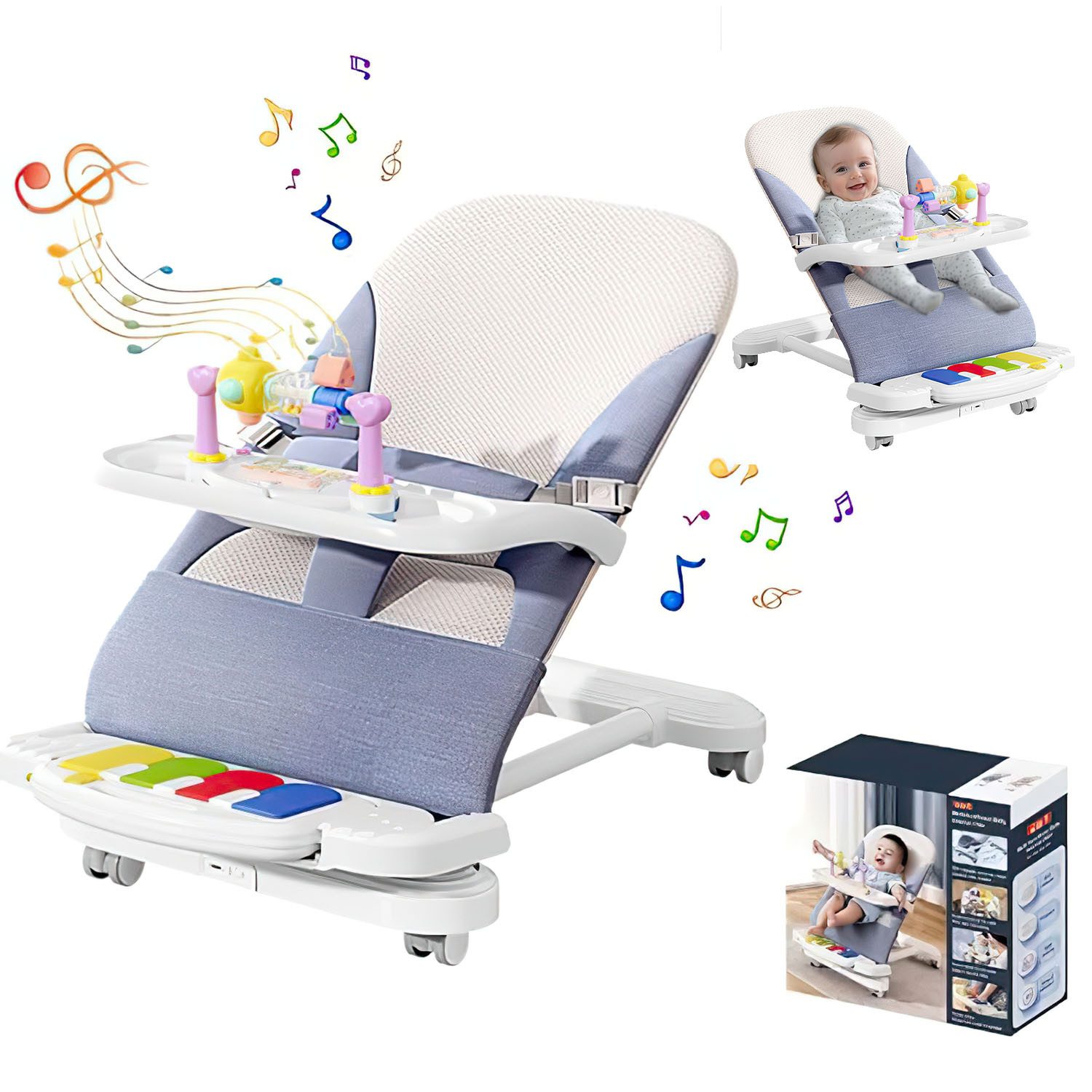 HEYHIPPO Kinderstuhl Babyliege, abnehmbarer Kinderkomfortsitz, geräuscharme günstig online kaufen