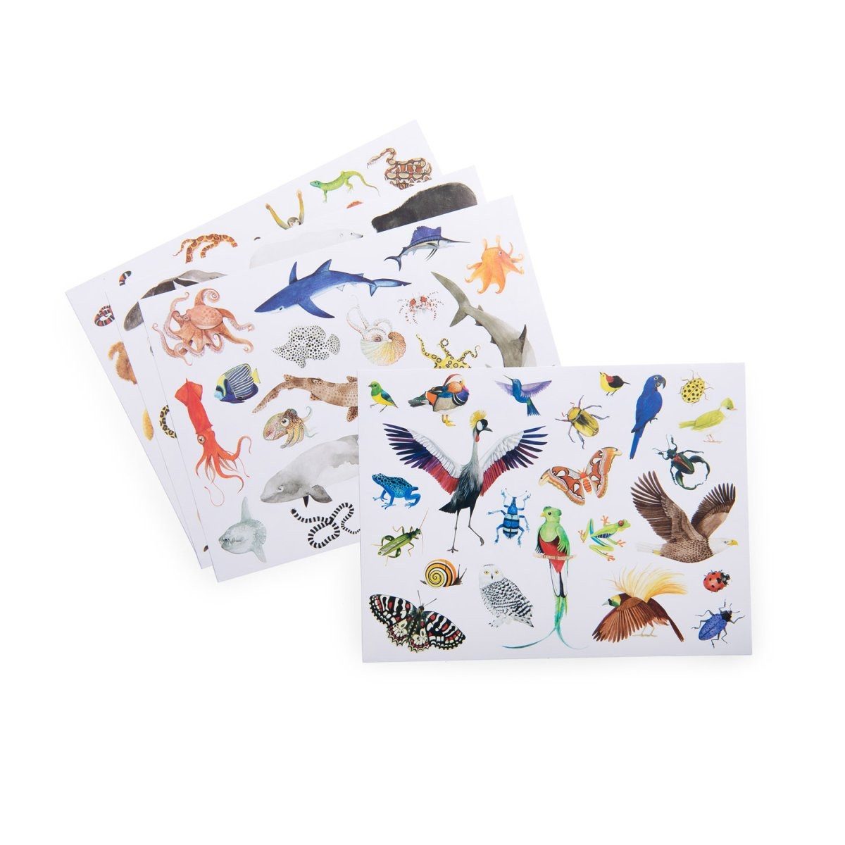 Moulin Roty Kreativset Stickerset Tiere (78 Stk) Handarbeitsset für kreative Kinder, Handarbeitsset