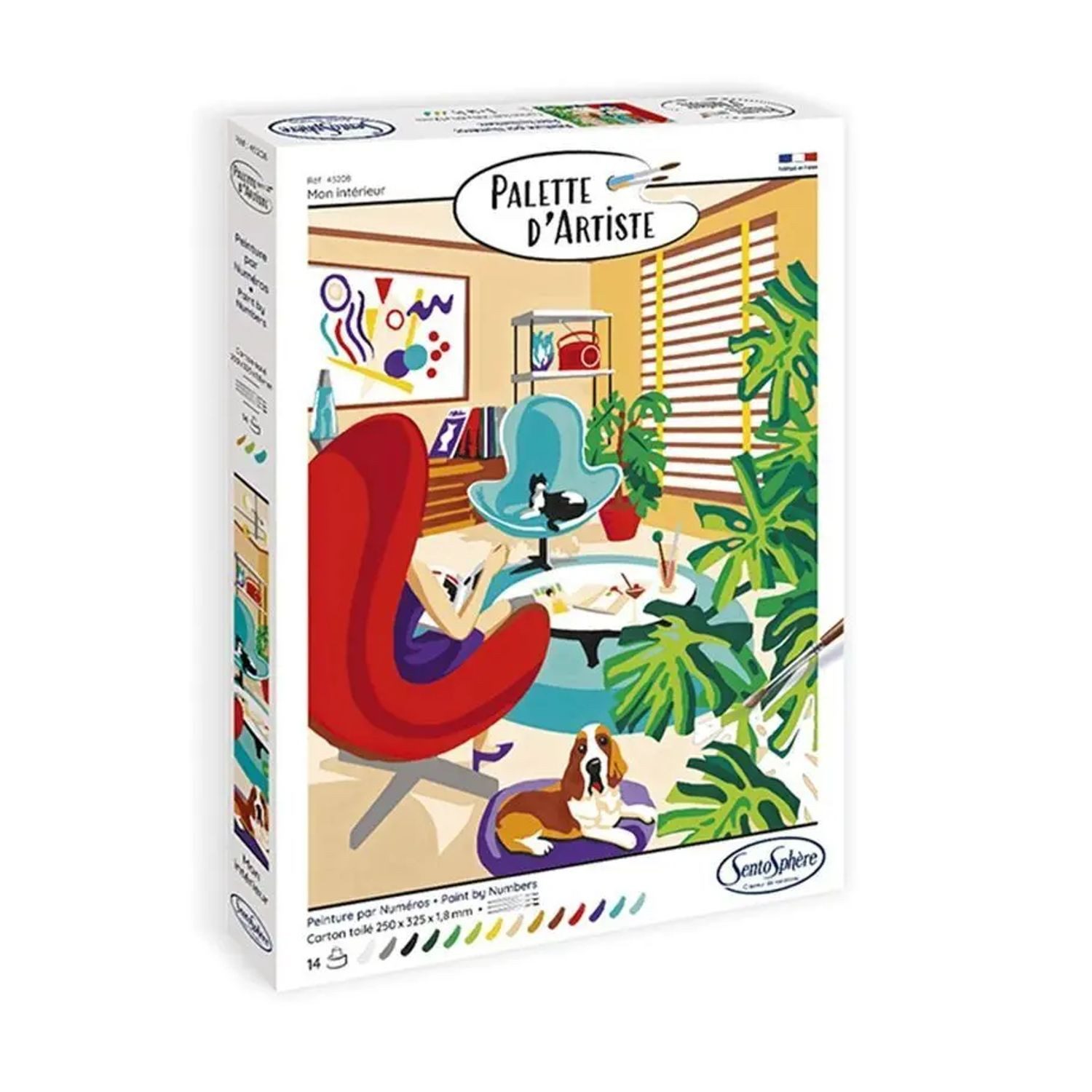 BrainBox Spiel SENTOSPHÈRE - Malen nach Zahlen Modern Living