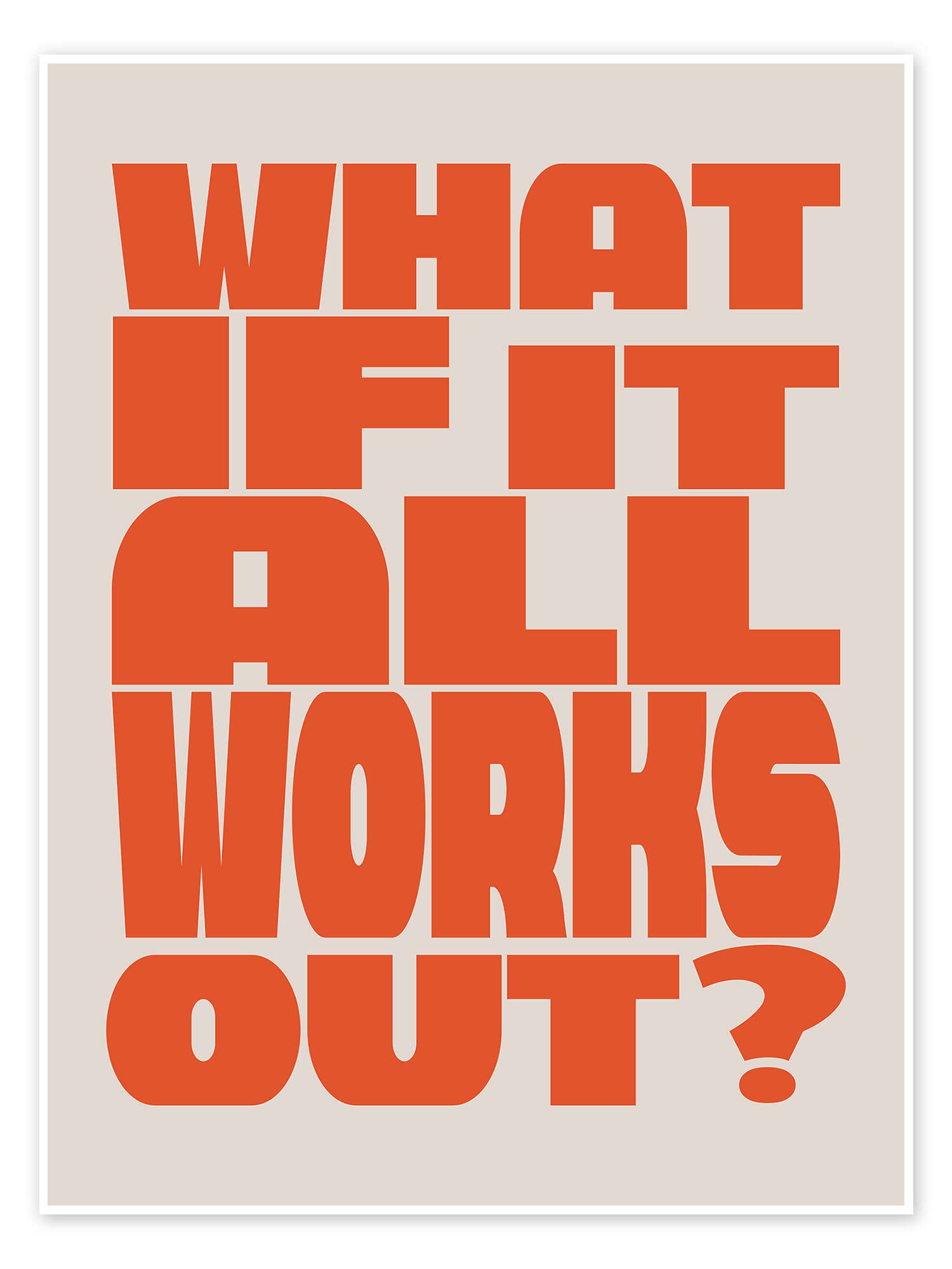 Posterlounge Wandbild What if It All Works Out? , apricot and birch, erhältlich als Poster, Leinwandbild, Wandsticker oder Acrylglasbild