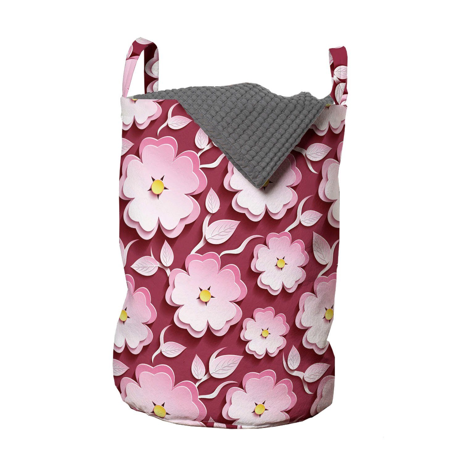 Abakuhaus Wäschesäckchen Wäschekorb Kordelzugverschluss für japanischen Blumen Griffen Petal Kirsche mit Waschsalons, der