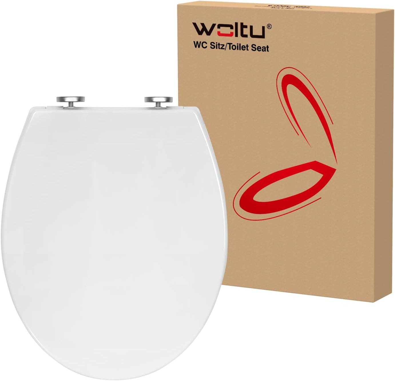 Woltu WC-Sitz (1-St), WC-Sitz Kunststoff Weiß günstig online kaufen