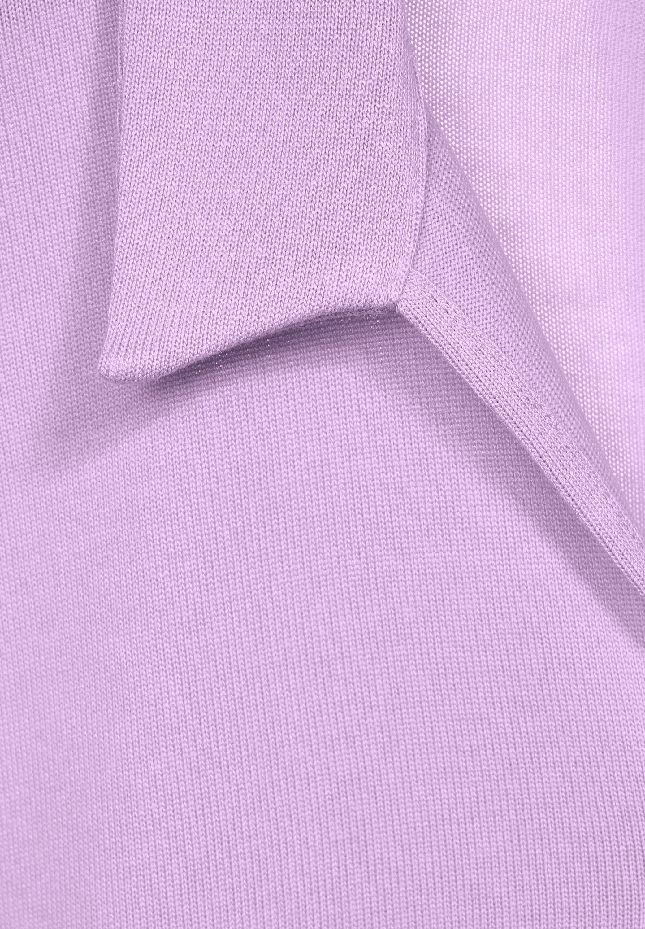 STREET ONE lilac Ärmeln 3/4 soft mit pure 3/4-Arm-Shirt