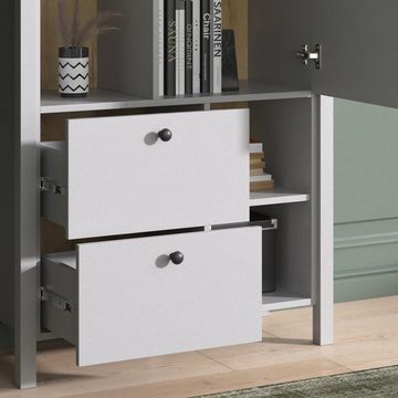 Vicco Kommode Wohnzimmerschrank MELINI Grau/Eiche