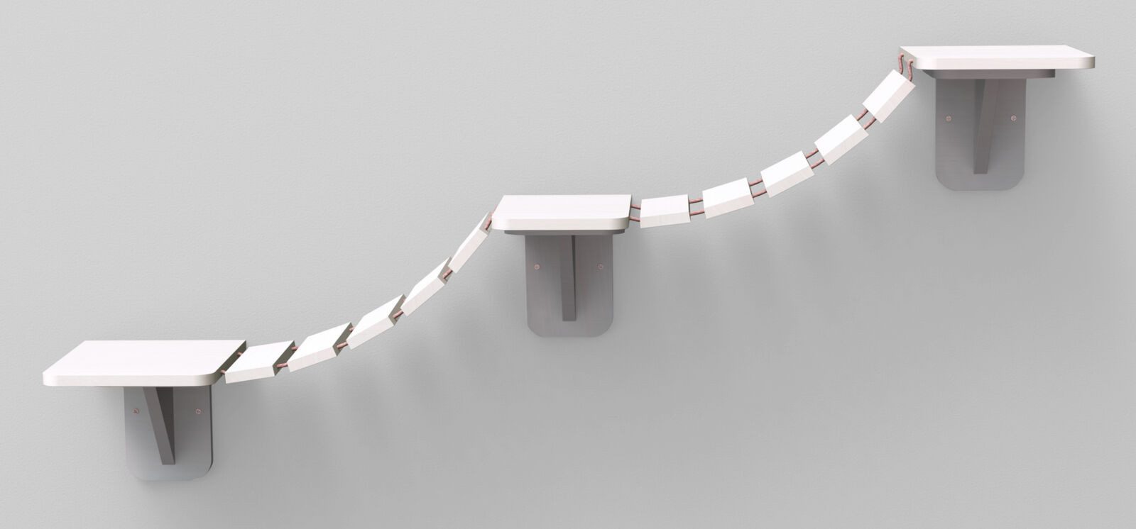 TRIXIE Katzen-Kletterwand Kletterleiter zur Wandmontage - weiß - 150 × 30 cm