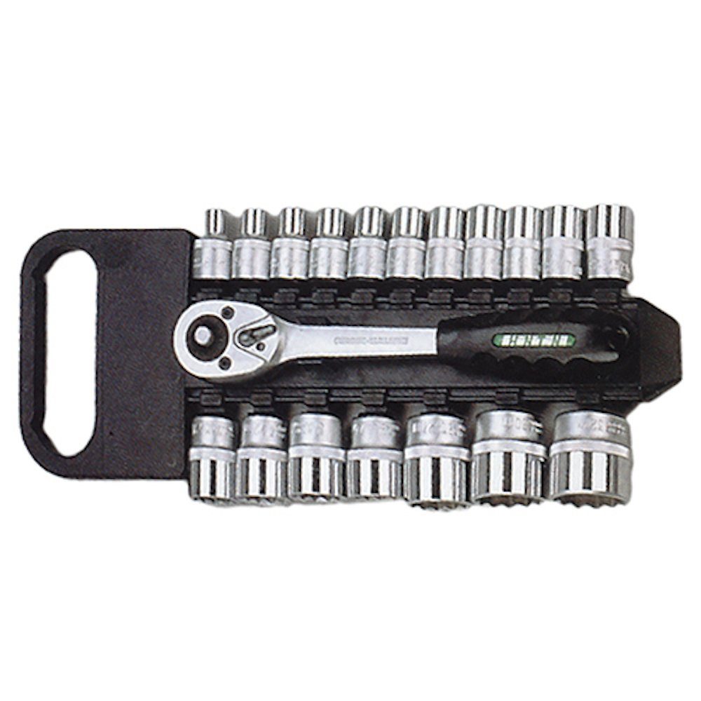 PROREGAL® Werkzeugset Werkzeug- und Steckschlüsselsatz 19 PCs Honiton, 1/2 ", (8-19mm)