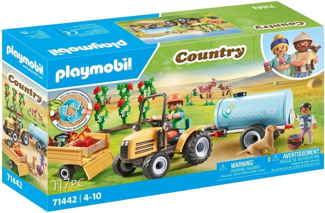 Playmobil® 71442 Country Traktor mit Anhänger und Wassertank Konstruktions-Spielset