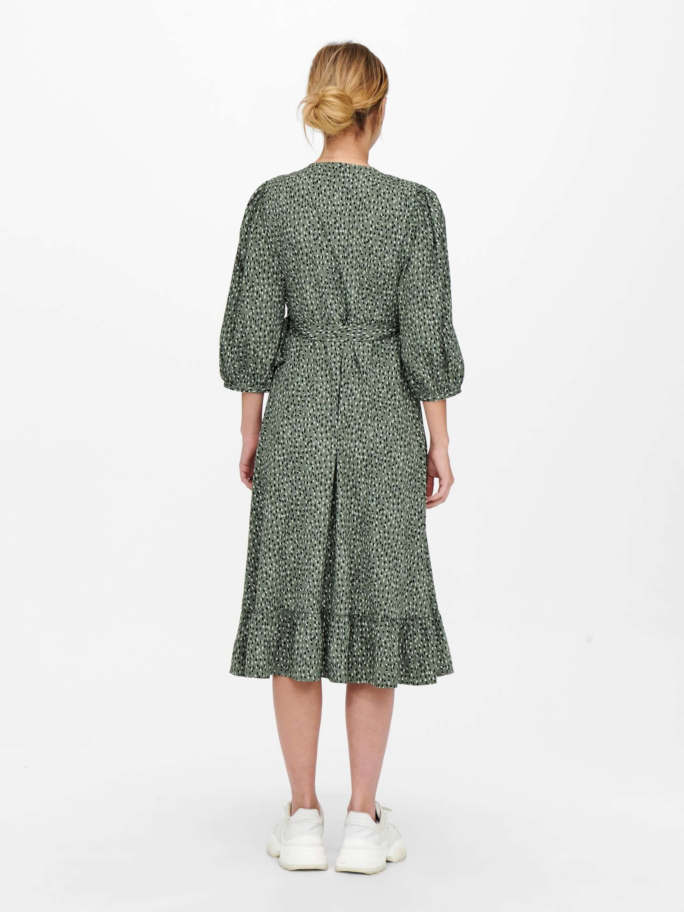 ONLY Midikleid Olivia (1-tlg) Drapiert/gerafft