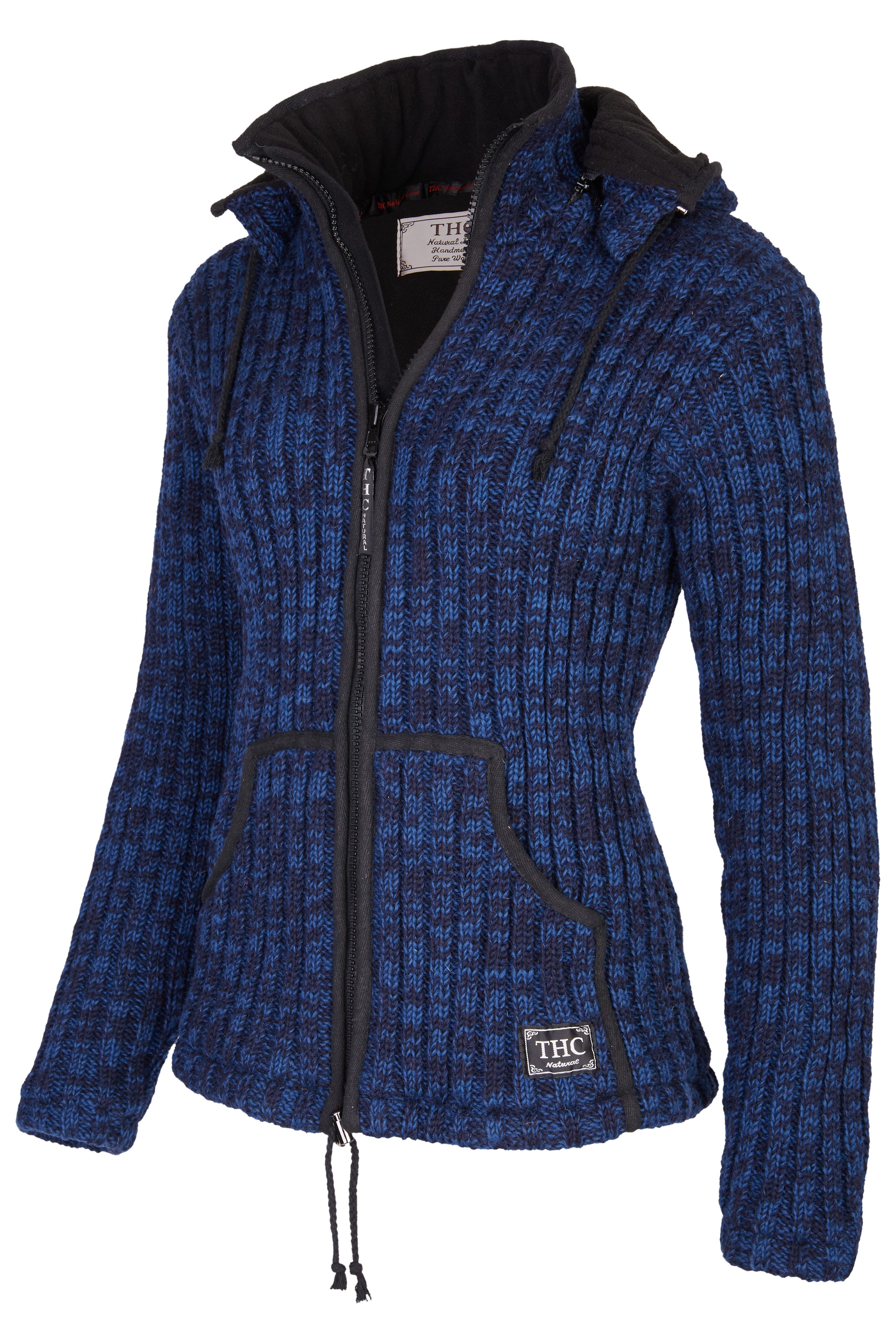 THC Natural Line Strickjacke Schafwollstrickjacke blau 716 (1 Stück, 1-tlg. günstig online kaufen