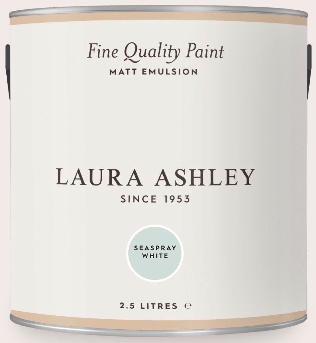 LAURA ASHLEY Wandfarbe Fine Quality Paint MATT EMULSION blue shades, matt, 2,5 L Seaspray White