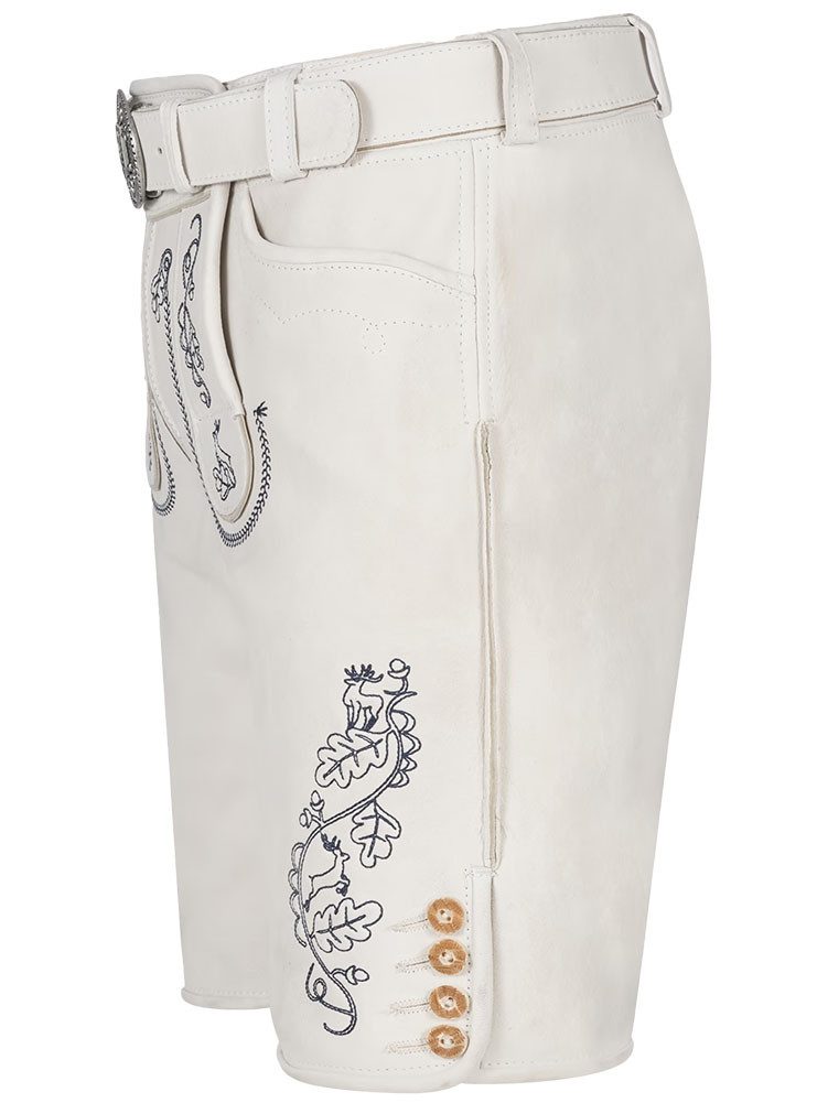 KRÜGER BUAM Trachtenlederhose Lederhose Samuele mit Gürtel