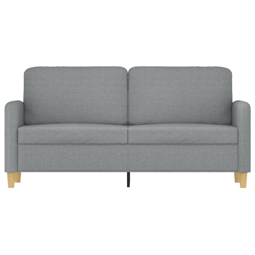 vidaXL Sofa 2-Sitzer-Sofa Hellgrau 140 cm Stoff günstig online kaufen