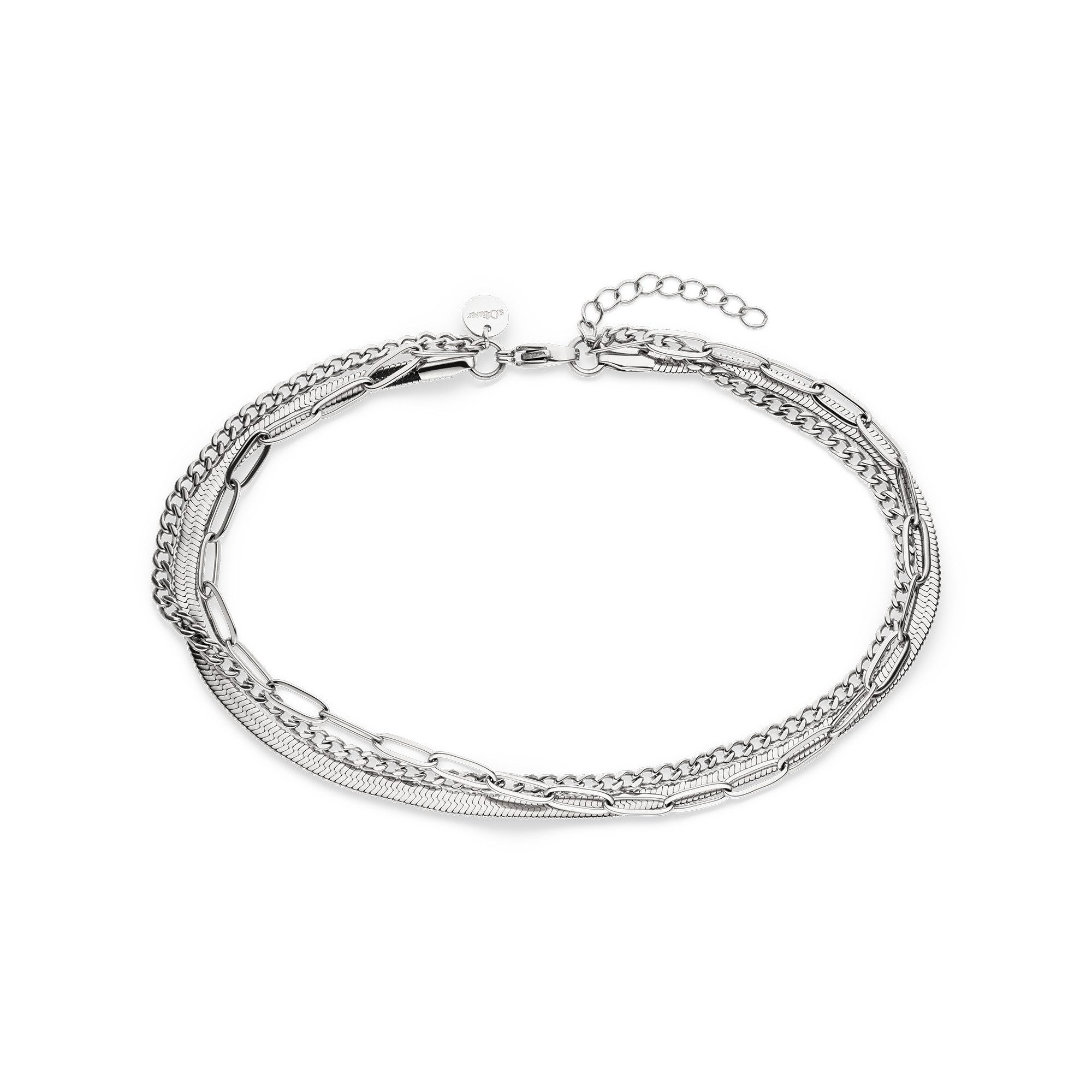 s.Oliver Armband Layering aus Edelstahl Edelstahl