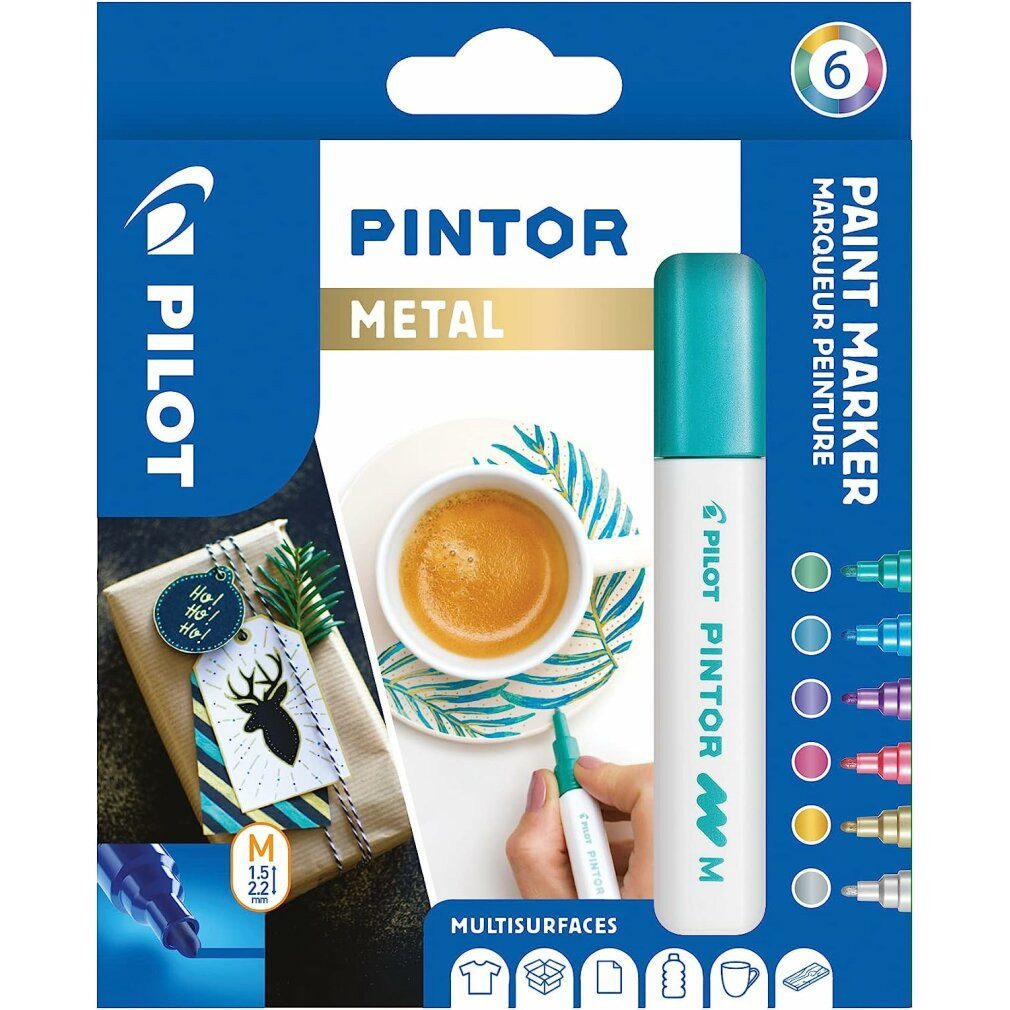 PILOT Marker Kreativmarker Pintor Metallic - M sortiert
