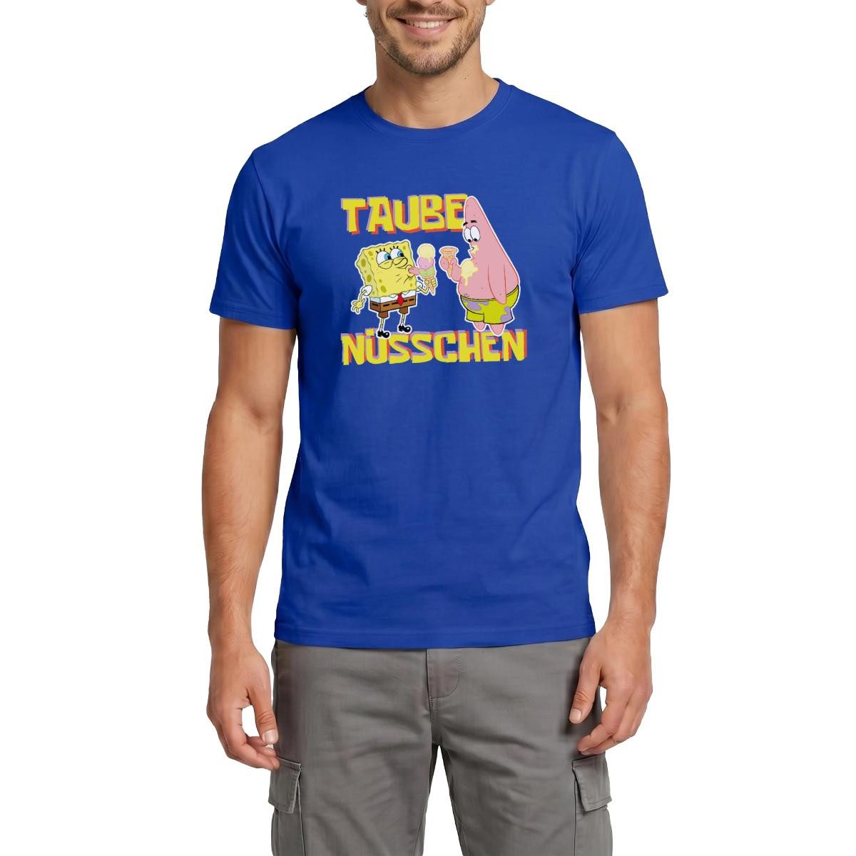 Spreadshirt T-Shirt SpongeBob Schwammkopf Taube Nüsschen Patrick Eis Männer T-Shirt (1-tlg)