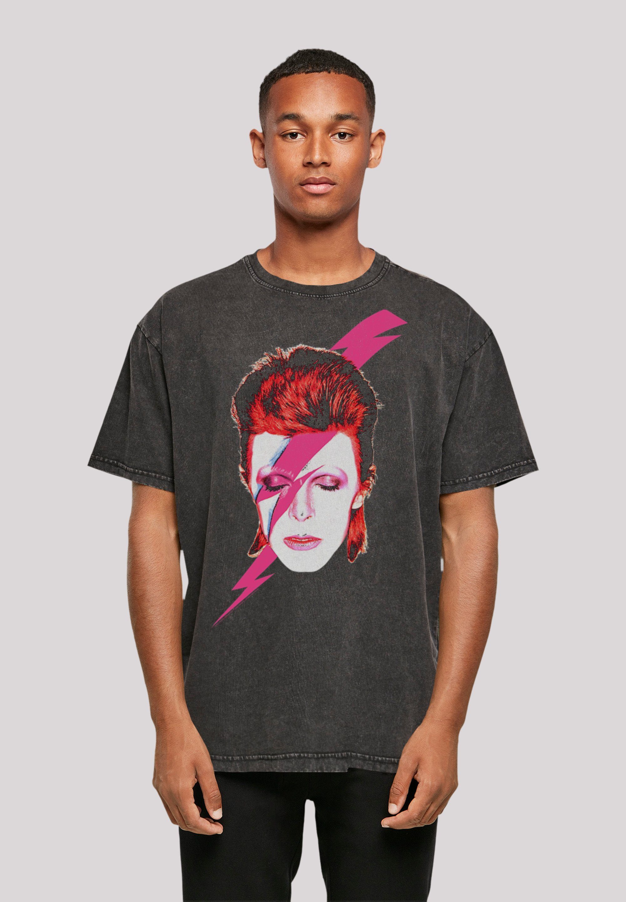 bestellen aus, bitte Größe T-Shirt F4NT4STIC kleiner eine T-Shirt David Print, weit Bowie Oversize Fällt