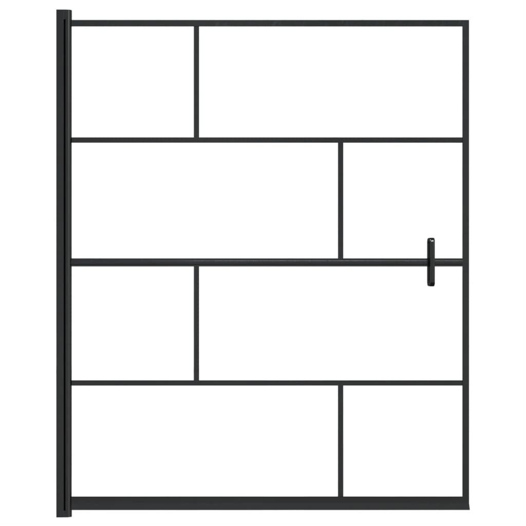 vidaXL Duschwand Duschkabine ESG 116x140 cm Schwarz