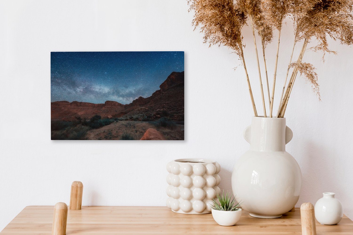 Leinwandbilder, Colorado OneMillionCanvasses® River Aufhängefertig, dem Utah, cm (1 in Milchstraße Leinwandbild Wandbild Wanddeko, 30x20 St), Die über