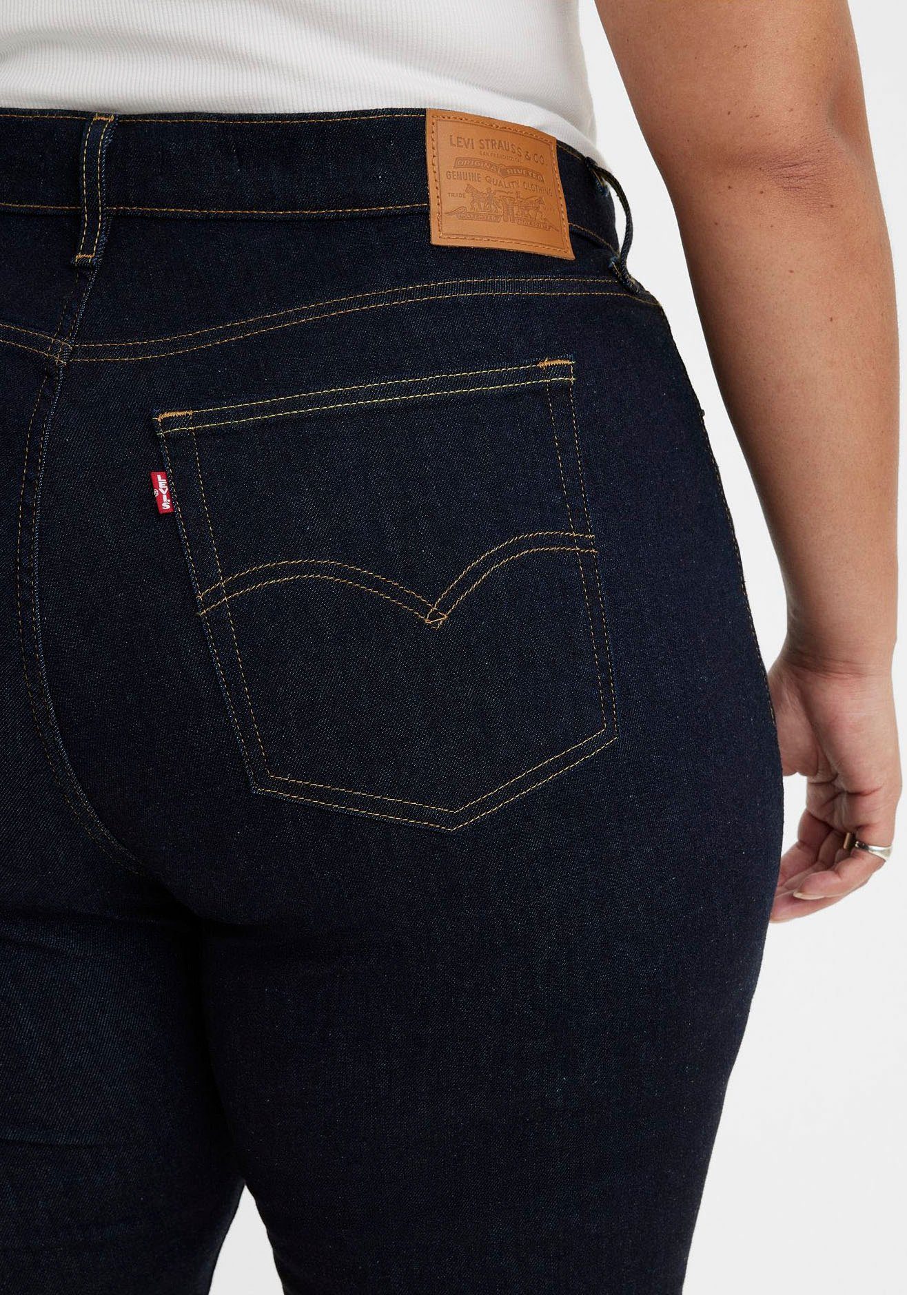 DARK Skinny-fit-Jeans 721 INDIGO figurbetonter RINSE RISE Levi's® Schnitt HI PL Plus SKINNY sehr