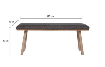 kundler home Essgruppe 'Die Klassische' Füße Massiv Holz, Bank L125cm, 4-Fuß Tisch Set 3-tlg.