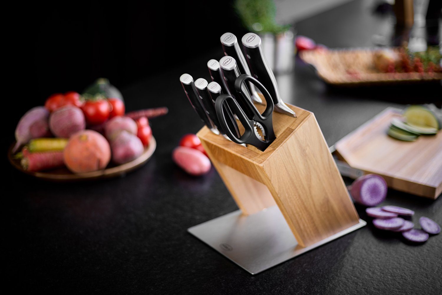 RÖSLE Haushaltsschere, Küchenschere mit Mikrozahnung für exaktes Schneiden, Edelstahl 18/10