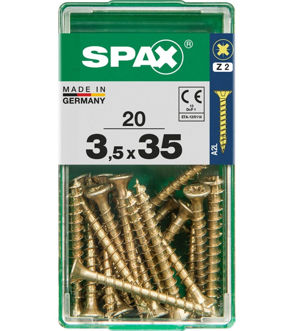 SPAX Holzbauschraube Spax Universalschrauben 3.5 x 35 mm PZ 2 - 20 Stk.