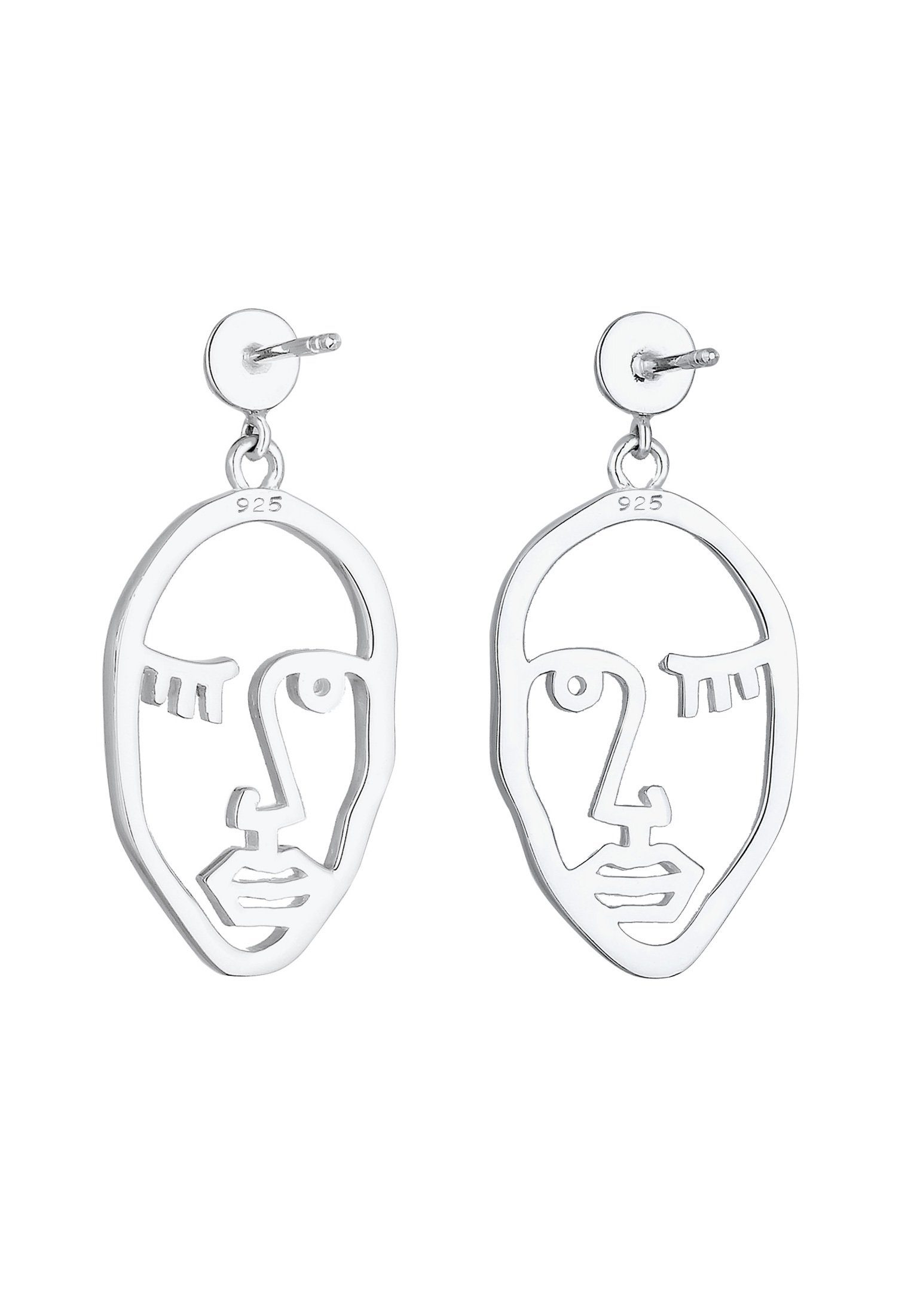 Elli Paar Ohrhänger 925 Design Silber Gesicht Trend Blogger Ohrhänger