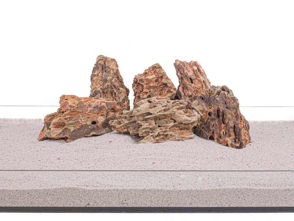 Aquarium Aquarium Natursteine Drachenstein Deko Felsen braun 1 Stück Gr.L 1-2 Kg Nr.63 Pagode Dekoration Aquascaping