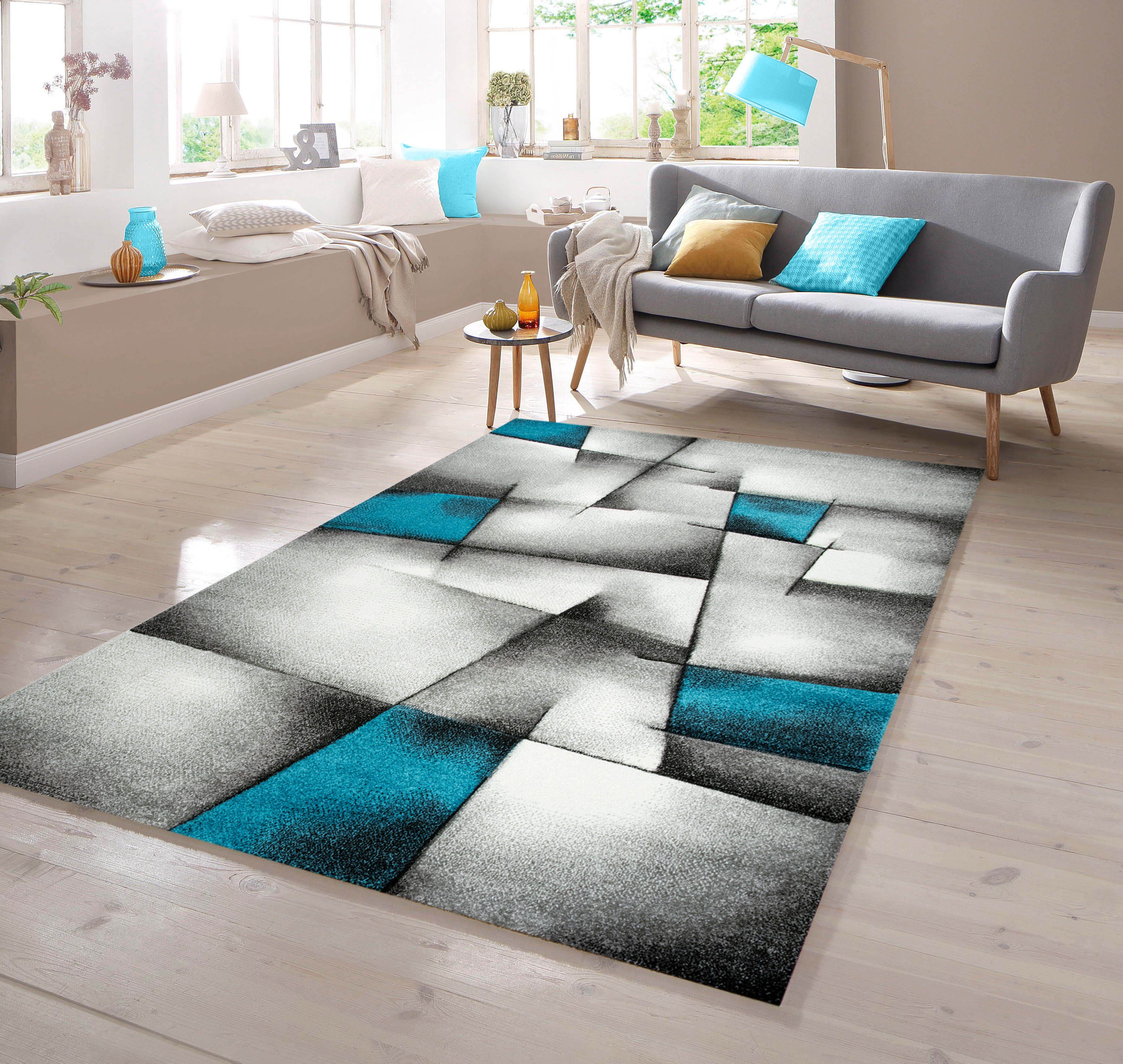 TeppichHome24 Teppich Designer Teppich Karo Muster günstig online kaufen