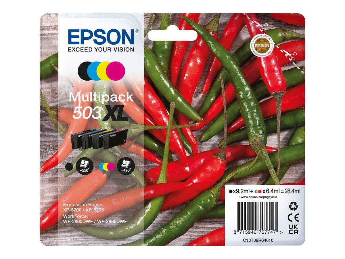 Epson Epson 503XL Chilischoten Druckerpatronen 4er Multi Tintenpatrone