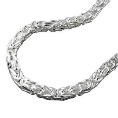 Schmuck Krone Silberarmband 5x5mm Armband Königskette Armkette Armschmuck, Silber 925, 19cm