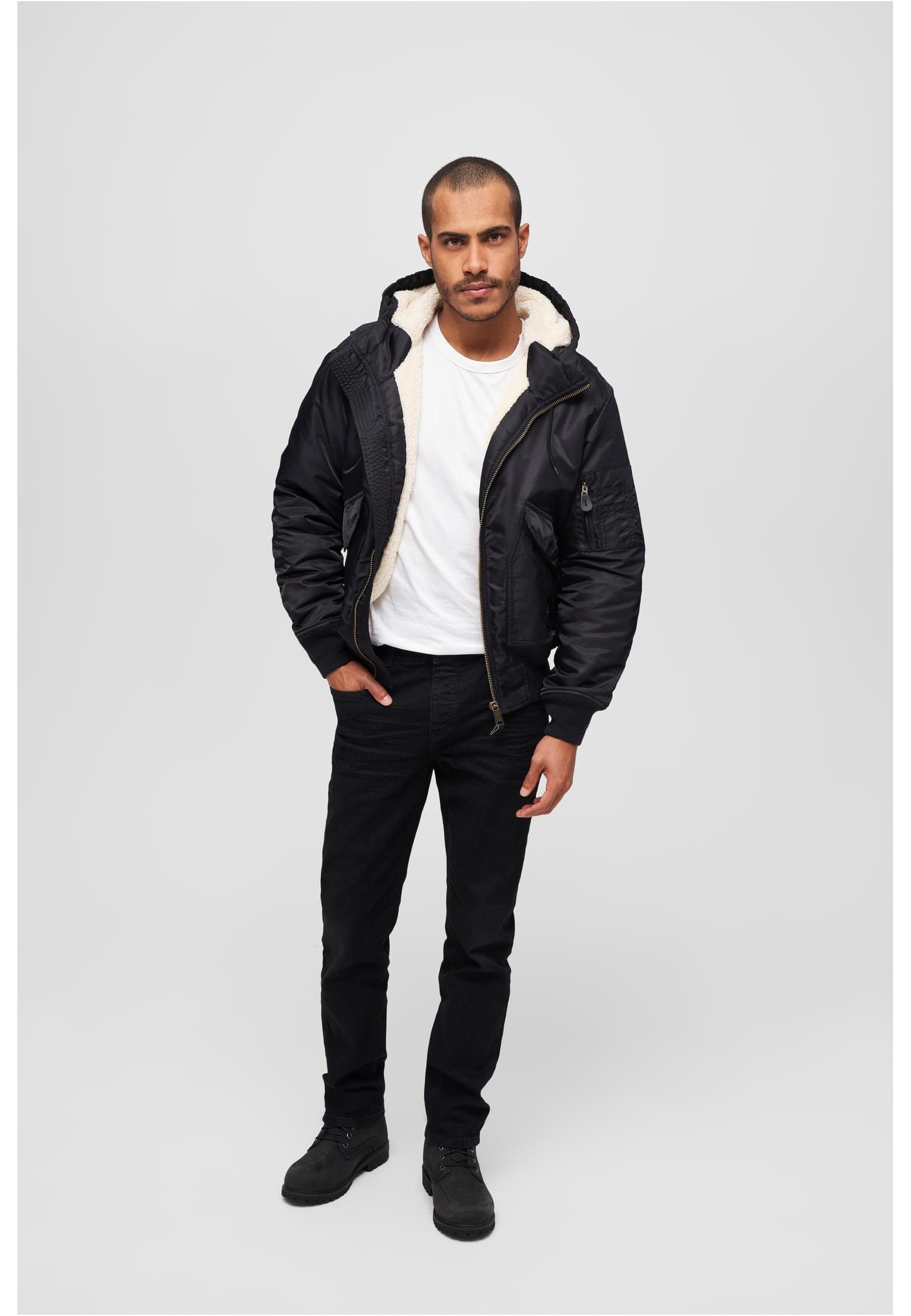 Brandit Winterjacke Jacket (1-St) black CWU Herren hooded