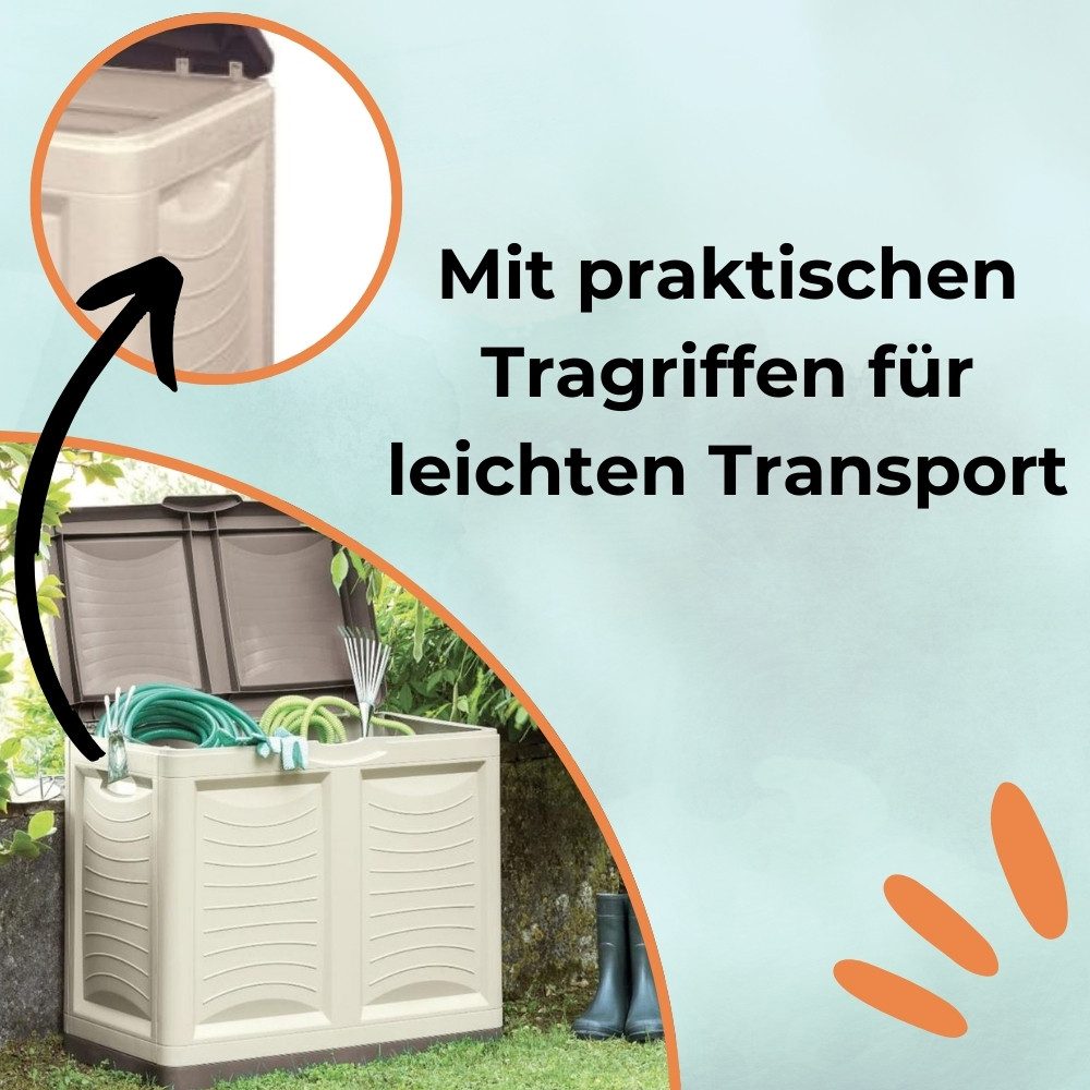 GarPet Gartenbox Gartenbox Wasserdicht Gartenschrank Klein Outdoor Box Wetterfest 220 L