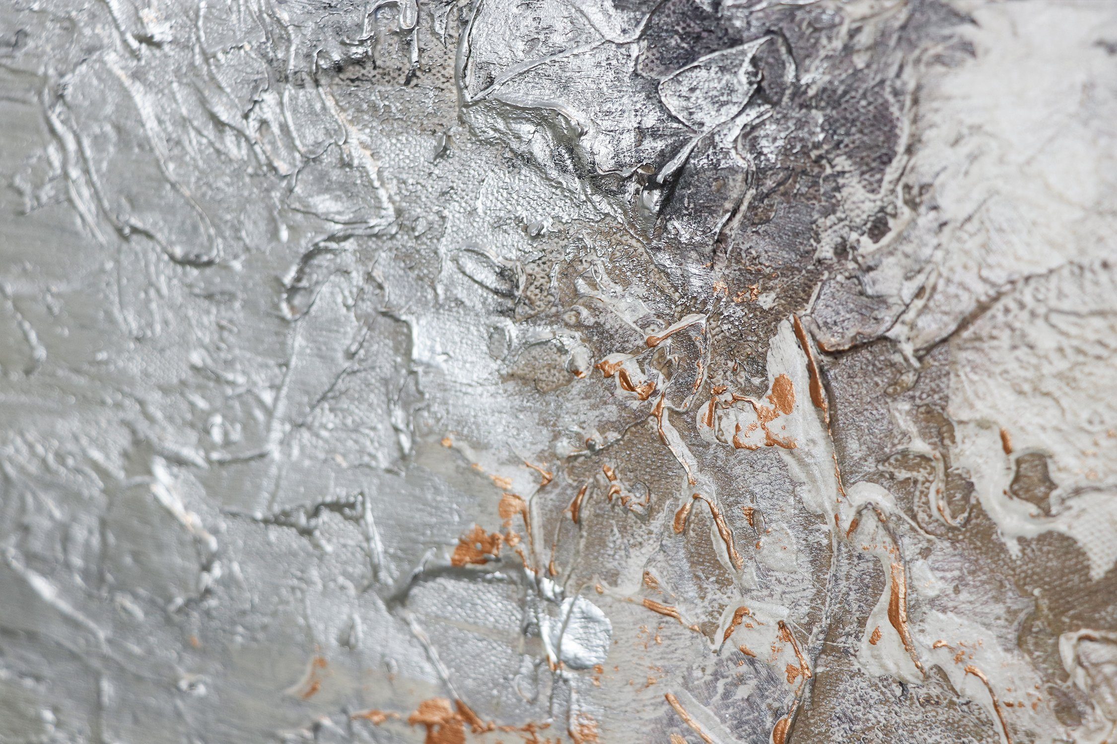 YS-Art Gemälde Erfolg, Abstrakte Bilder, Leinwand Bild Handgemalt Abstrakt Silber Gold Braun Schwarz